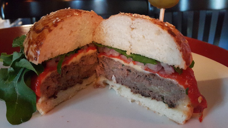 una sola hamburguesa