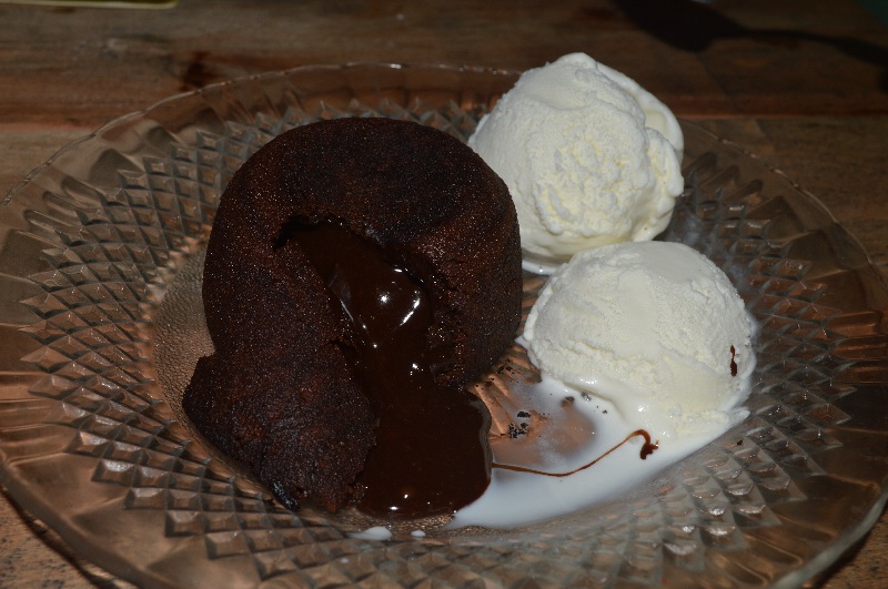 volcán de chocolate