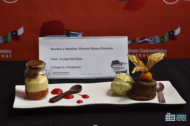 Este es el plato con el que nuestra compatriota Rosaura Riveros conquisto el segundo premio en Pastelería.