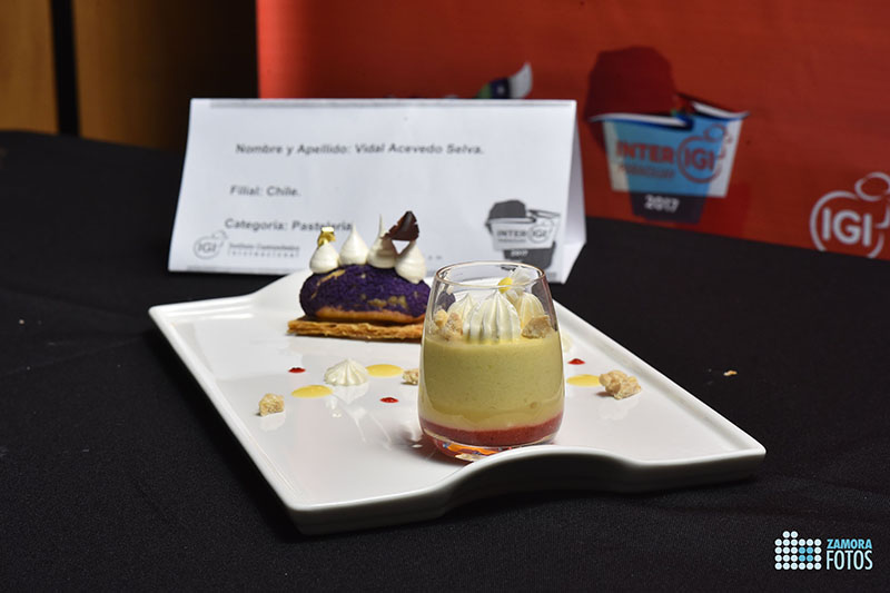 La chilena Selva Vidal Acevedo ganó el primer premio en Pastelería en el Inter Igi 2017.l