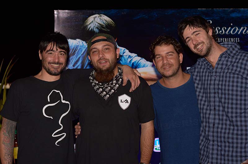 De izaquierda a derecha Pablo Luchetti, Sebastián Aguirre, Felipe Sosa y Luciano "Laucha" Luchetti, el equipo de Locos x el asado.